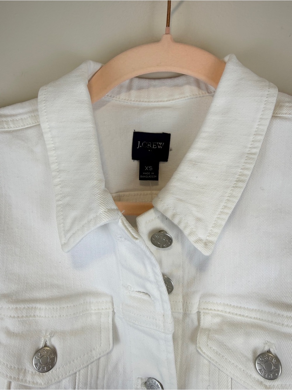 J. Crew White Denim Trucker Jacket - Picture 3 of 3